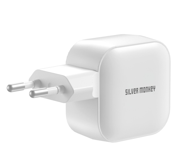 Silver Monkey Ładowarka GaN Smart Duo 48W PD Biała - 1417245 - zdjęcie 7